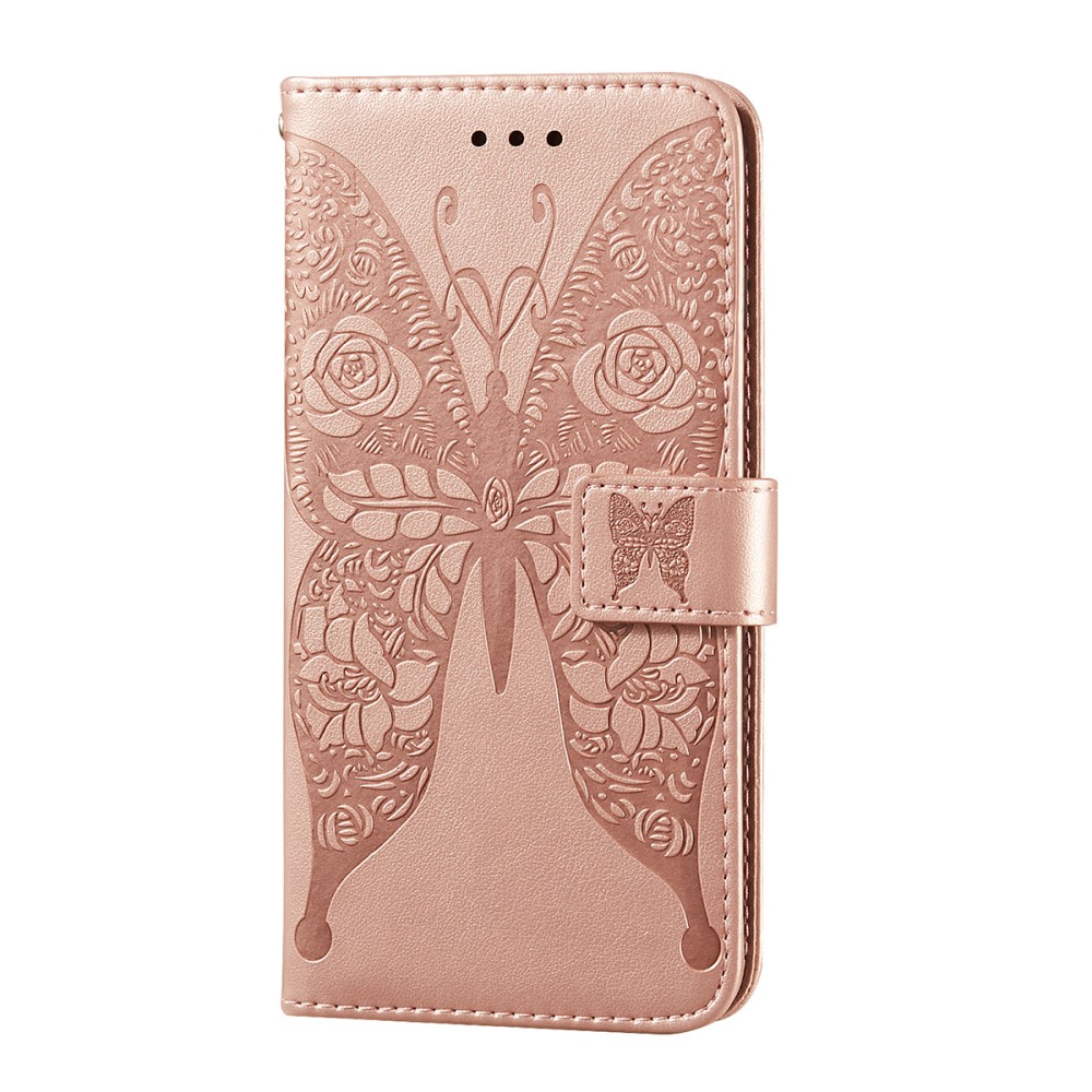  Samsung Galaxy A72 - Läder Fodral Med Tryck - Roséguld