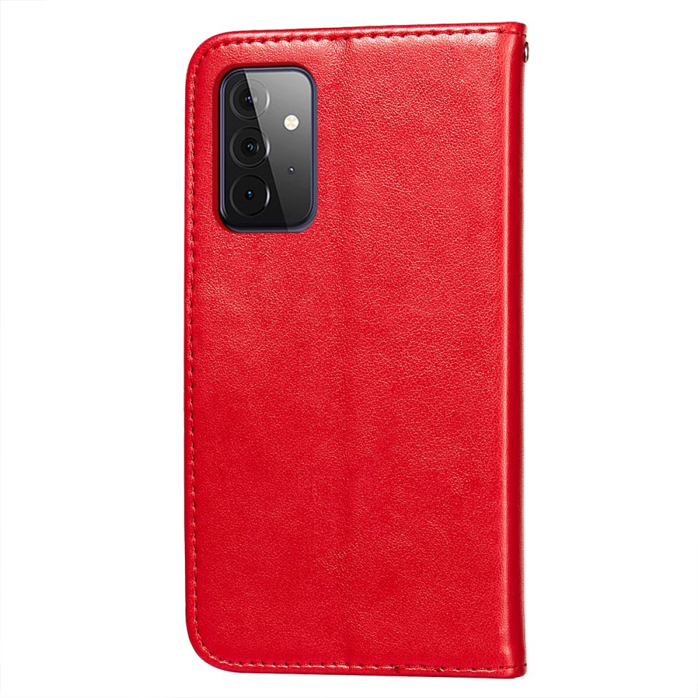  Samsung Galaxy A72 - Läder Fodral - Röd