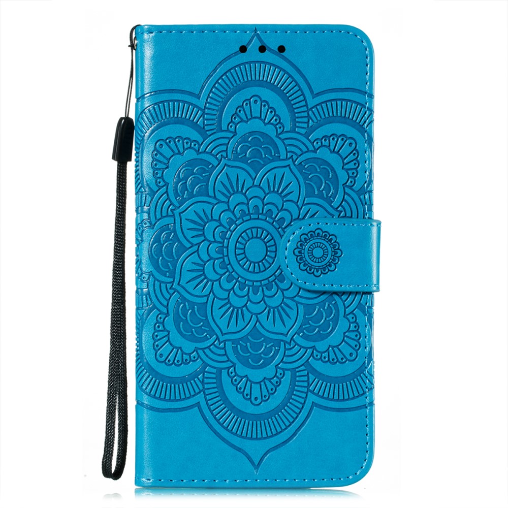  Samsung Galaxy A72 - Mandala Läder Fodral - Blå