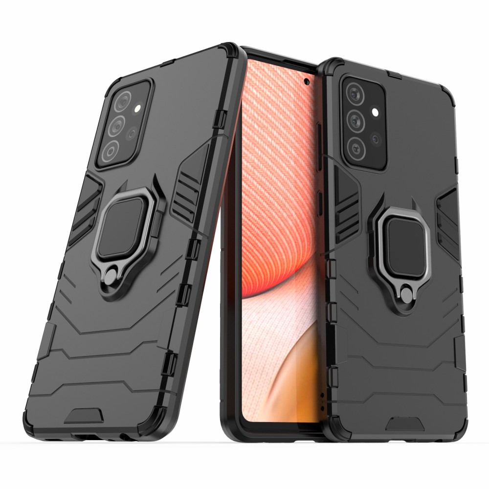  Samsung Galaxy A72 - Hybrid Ring Skal - Svart