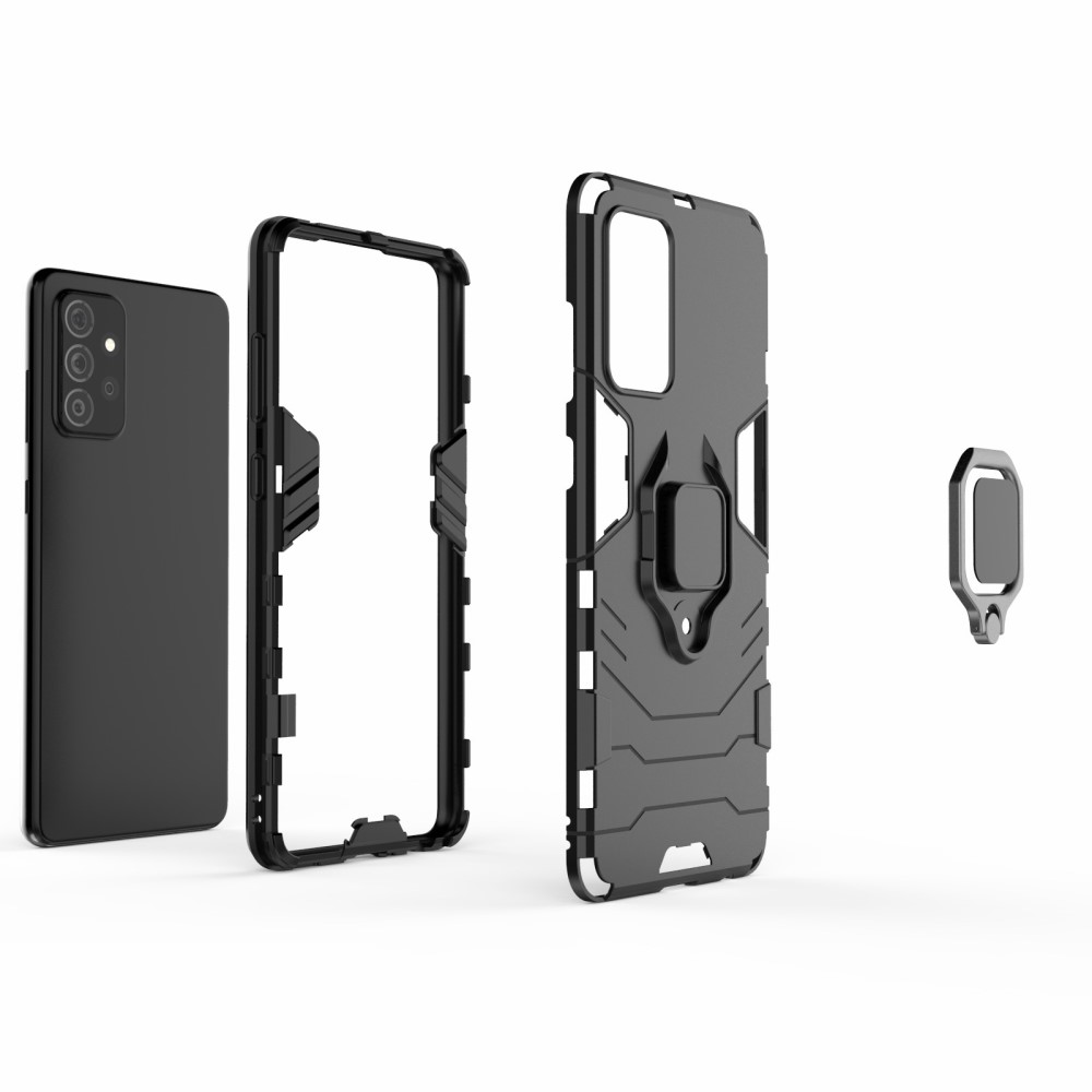  Samsung Galaxy A72 - Hybrid Ring Skal - Svart