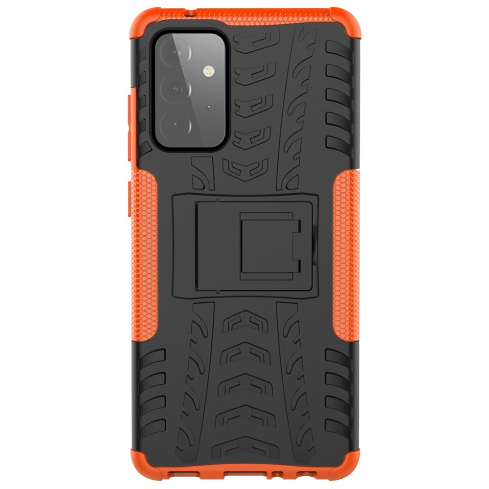  Samsung Galaxy A72 - Ultimata Stöttåliga Skalet med Stöd - Orange