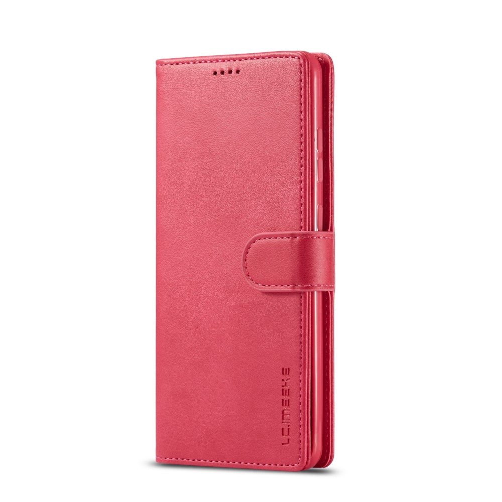 LC.IMEEKE Samsung Galaxy A72 - LC.IMEEKE Läder Fodral - Röd/Rosa