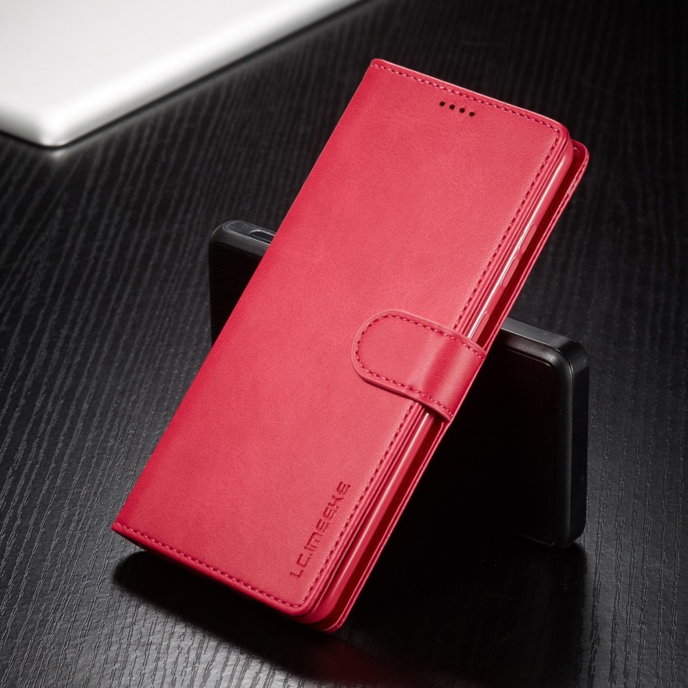 LC.IMEEKE Samsung Galaxy A72 - LC.IMEEKE Läder Fodral - Röd/Rosa