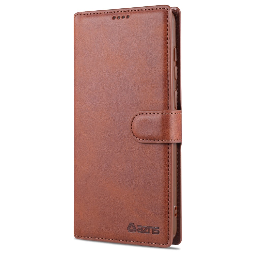 AZNS Samsung Galaxy A72 - AZNS Läder Fodral - Brun