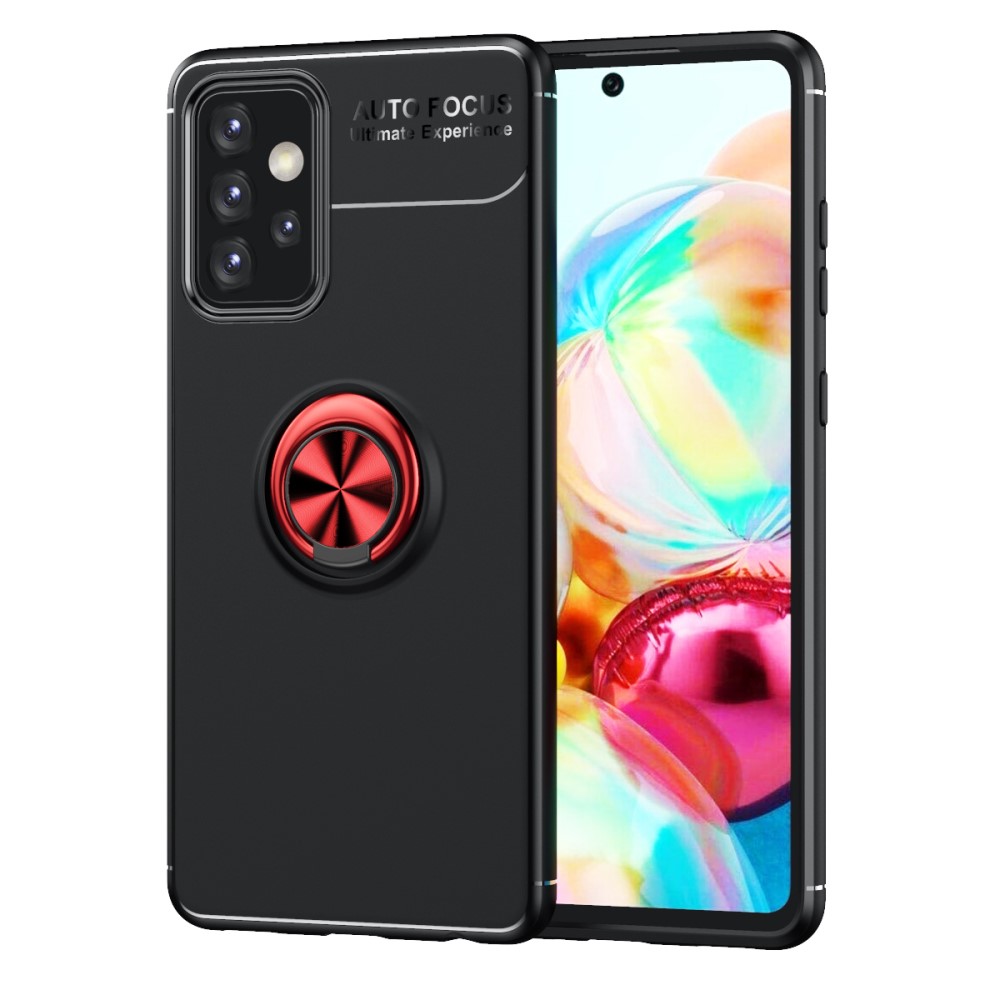  Samsung Galaxy A72 - Ring Skal - Svart/Röd