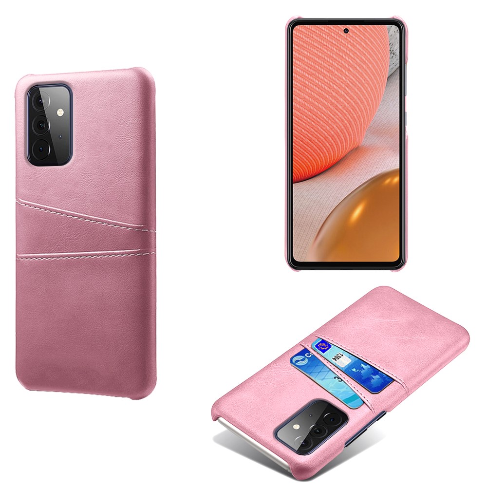 KSQ Samsung Galaxy A72 - KSQ Skal Med Kortfack - Roséguld