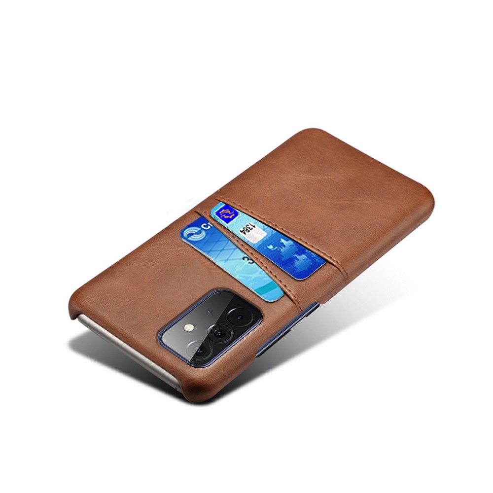 KSQ Samsung Galaxy A72 - KSQ Skal Med Kortfack - Brun