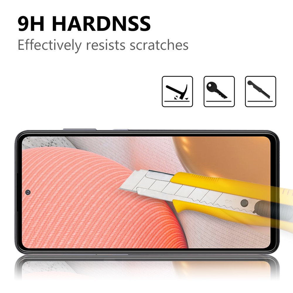  Samsung Galaxy A72 - Heltäckande Skärmskydd I Härdat Glas
