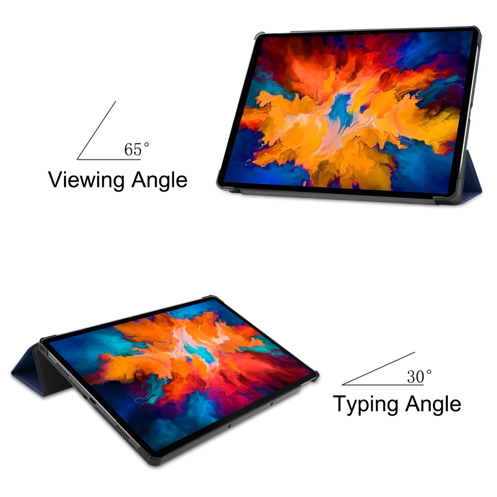  Lenovo Tab P11 Pro - Tri-Fold Läder Fodral - Mörk Blå