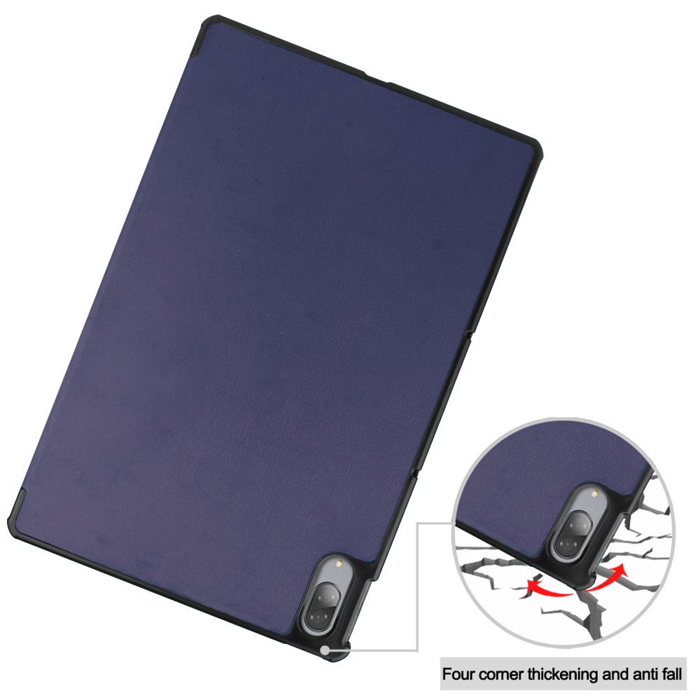  Lenovo Tab P11 Pro - Tri-Fold Läder Fodral - Mörk Blå