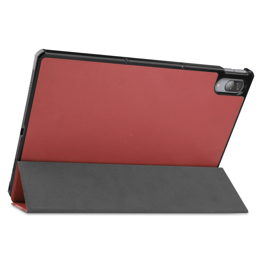  Lenovo Tab P11 Pro - Tri-Fold Läder Fodral - Vinröd