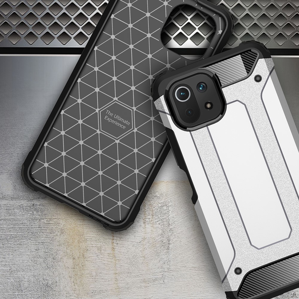  Xiaomi Mi 11 Lite - Shockproof Armor Hybrid Skal - Roséguld