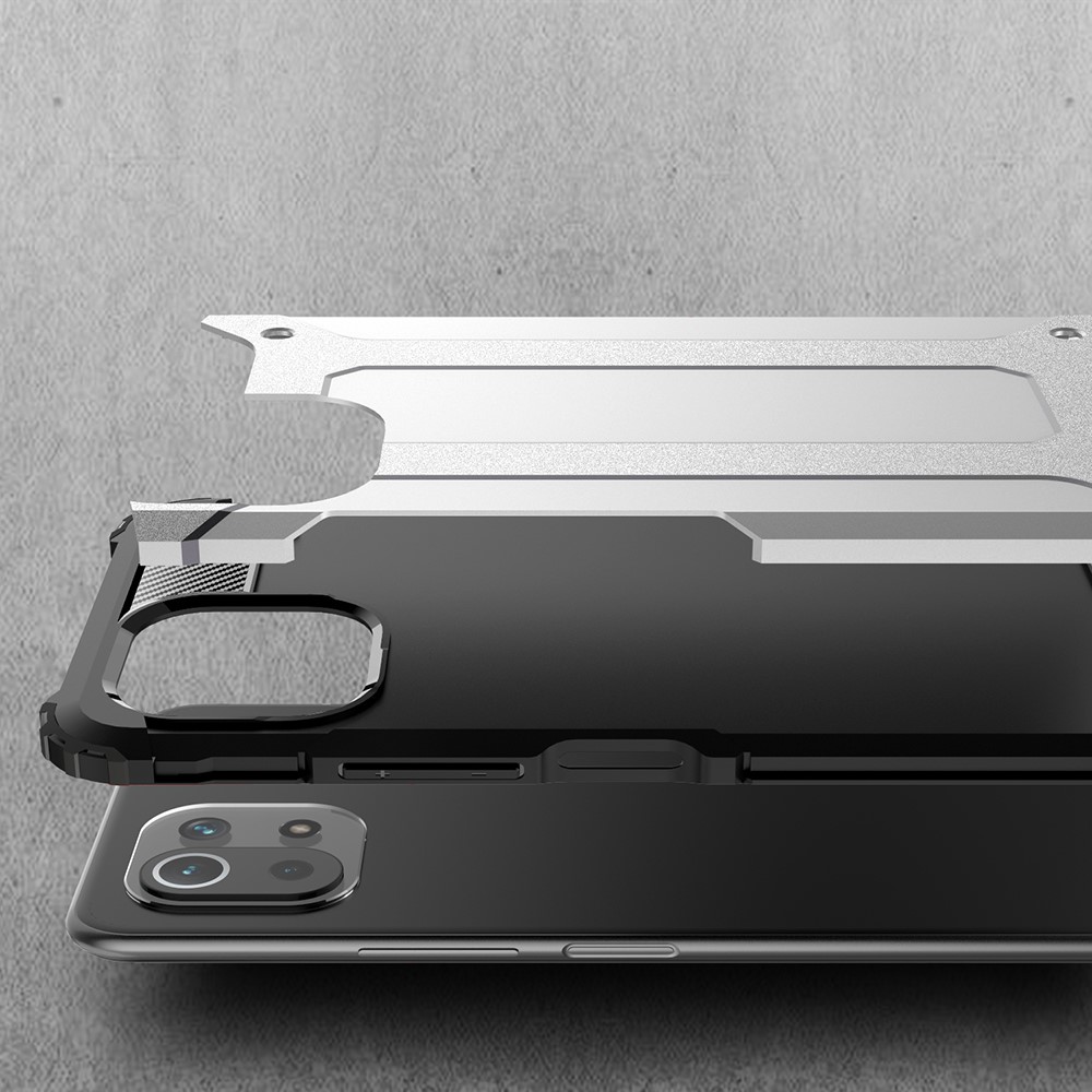  Xiaomi Mi 11 Lite - Shockproof Armor Hybrid Skal - Mörk Blå