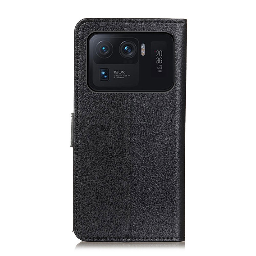  Xiaomi Mi 11 Ultra - Litchi Läder Fodral - Svart