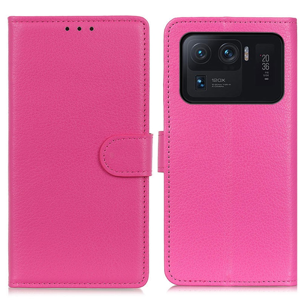  Xiaomi Mi 11 Ultra - Litchi Läder Fodral - Rosa