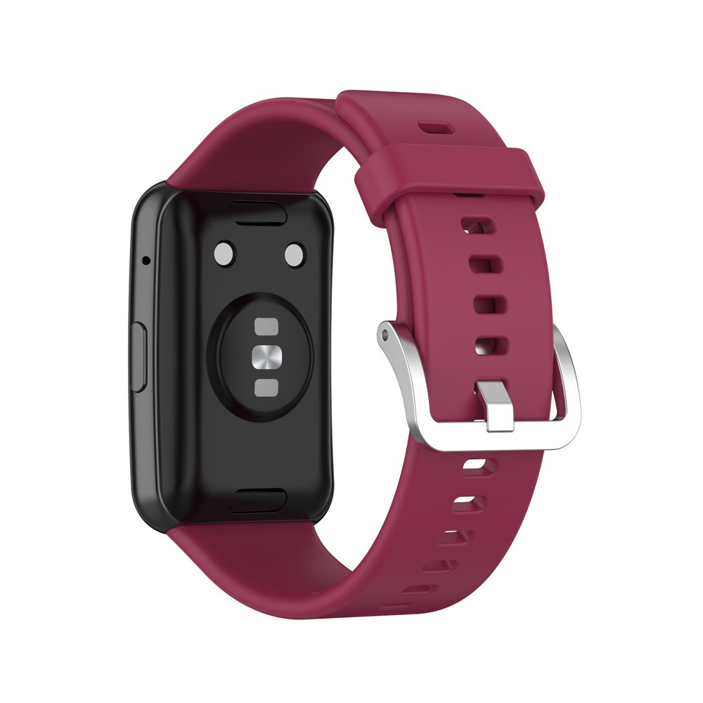 Silikon Armband För Huawei Watch Fit - Vinröd