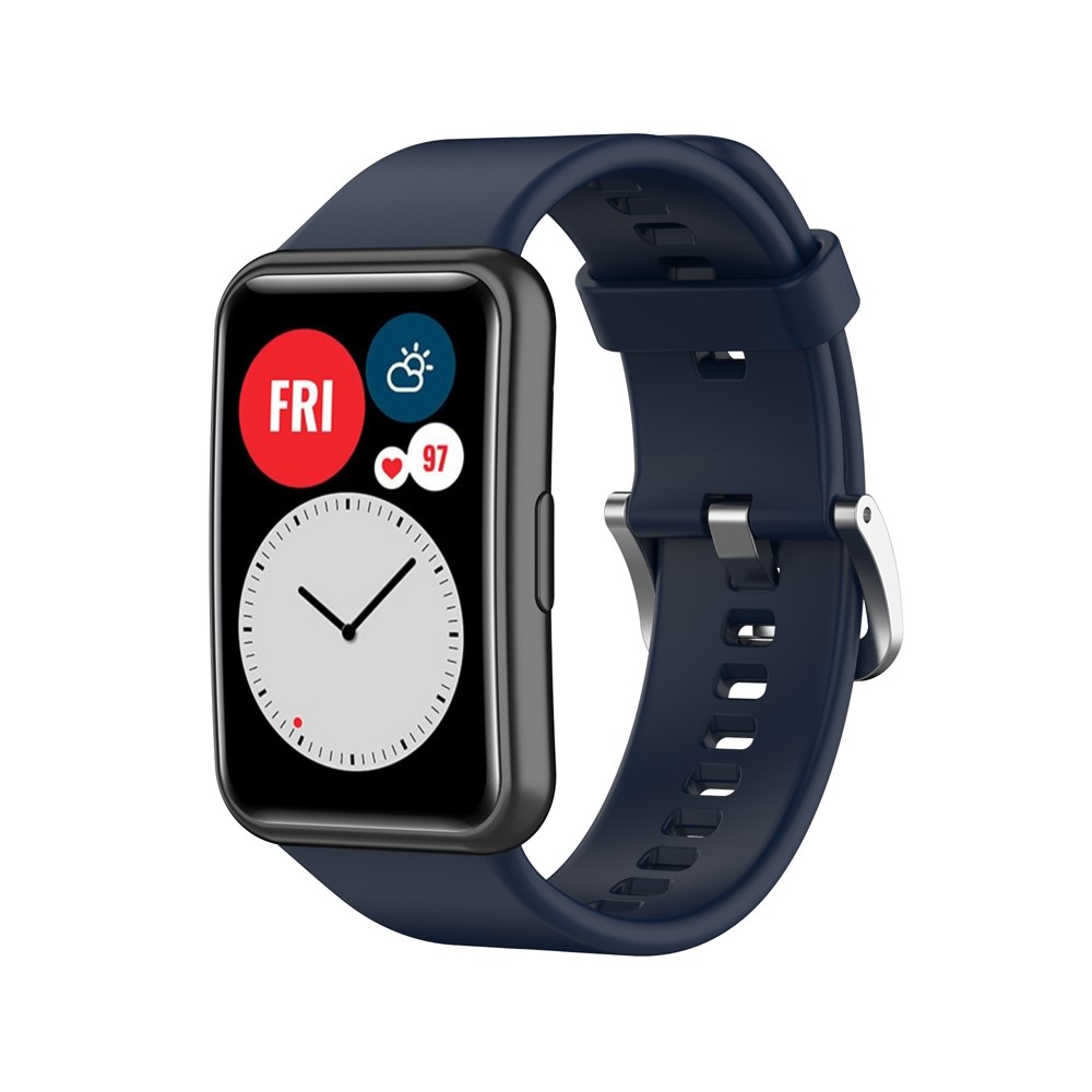  Silikon Armband För Huawei Watch Fit - Mörk Blå