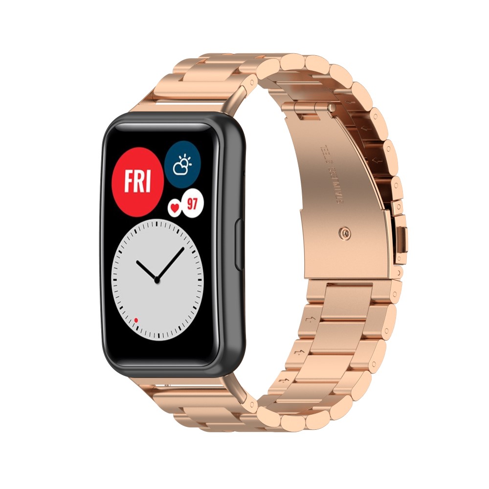  Lyxigt Metallarmband För Huawei Watch Fit - Roséguld
