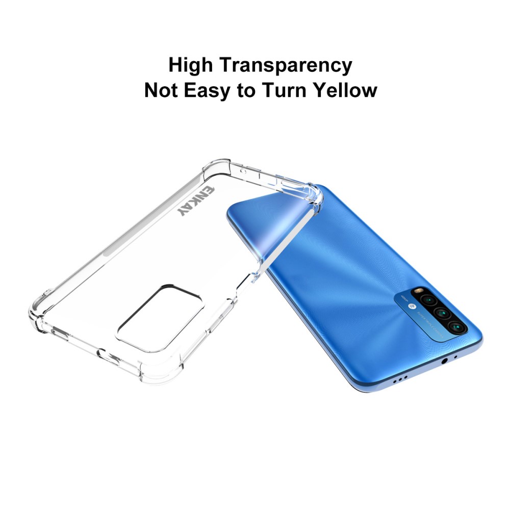 ENKAY Xiaomi Redmi 9T - ENKAY Shockproof TPU Skal - Transparent