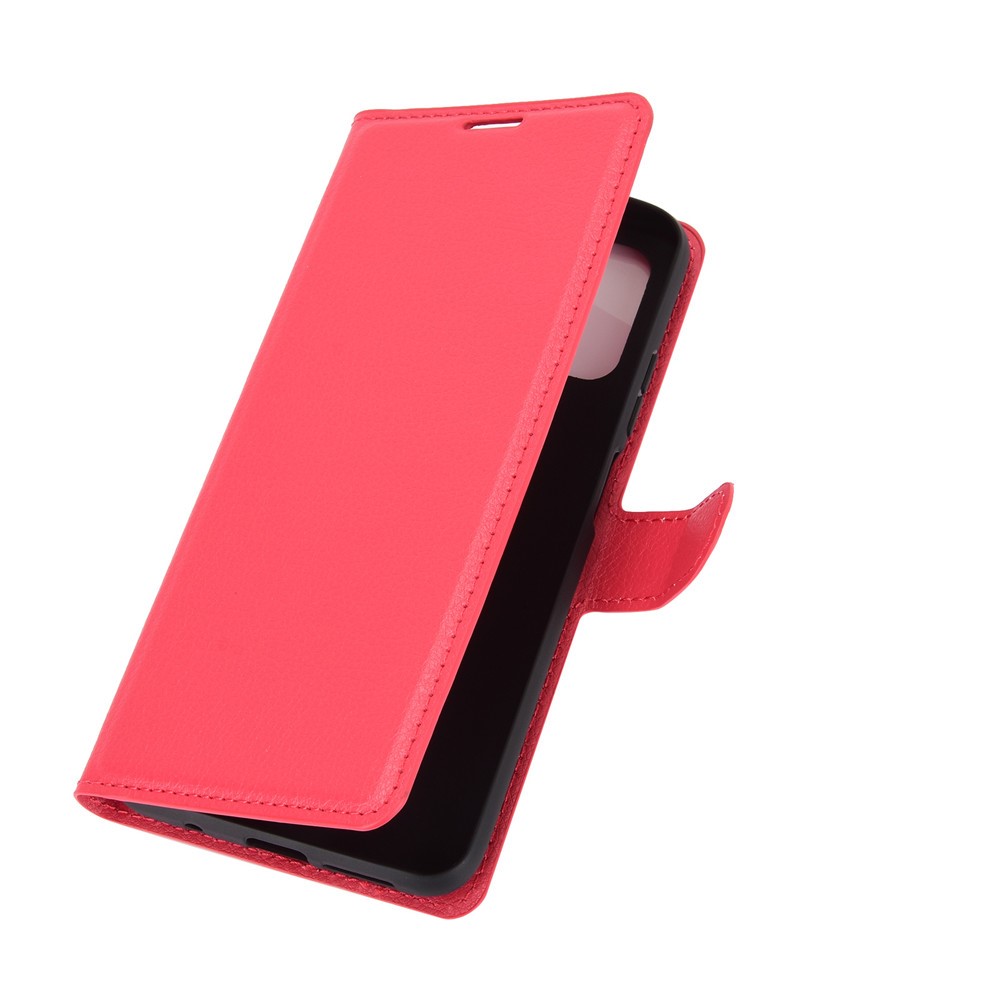  Xiaomi Redmi 9T - Litchi Läder Fodral - Röd