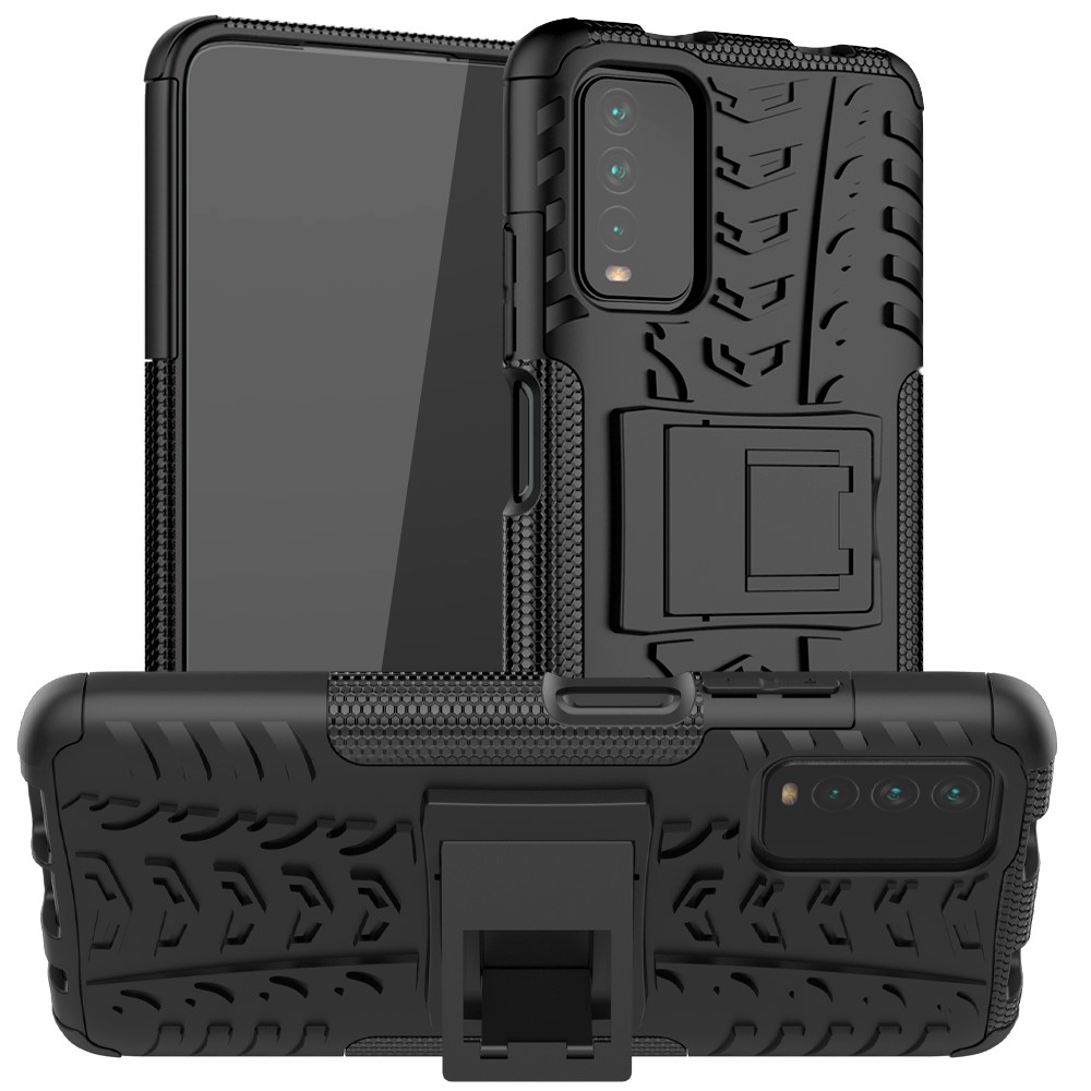  Xiaomi Redmi 9T - Ultimata Stöttåliga Skalet med Stöd - Svart