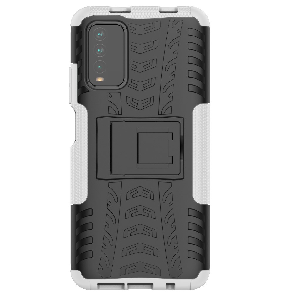  Xiaomi Redmi 9T - Ultimata Stöttåliga Skalet med Stöd - Vit