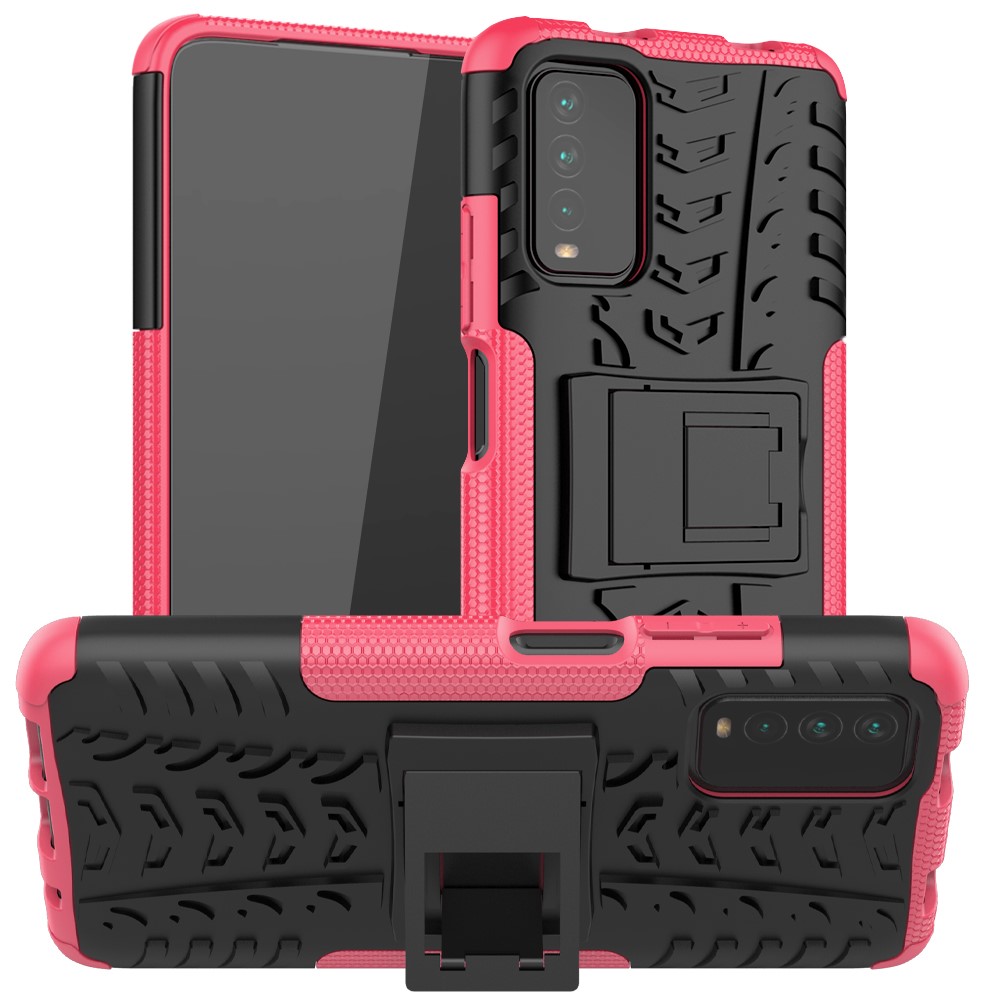  Xiaomi Redmi 9T - Ultimata Stöttåliga Skalet med Stöd - Rosa
