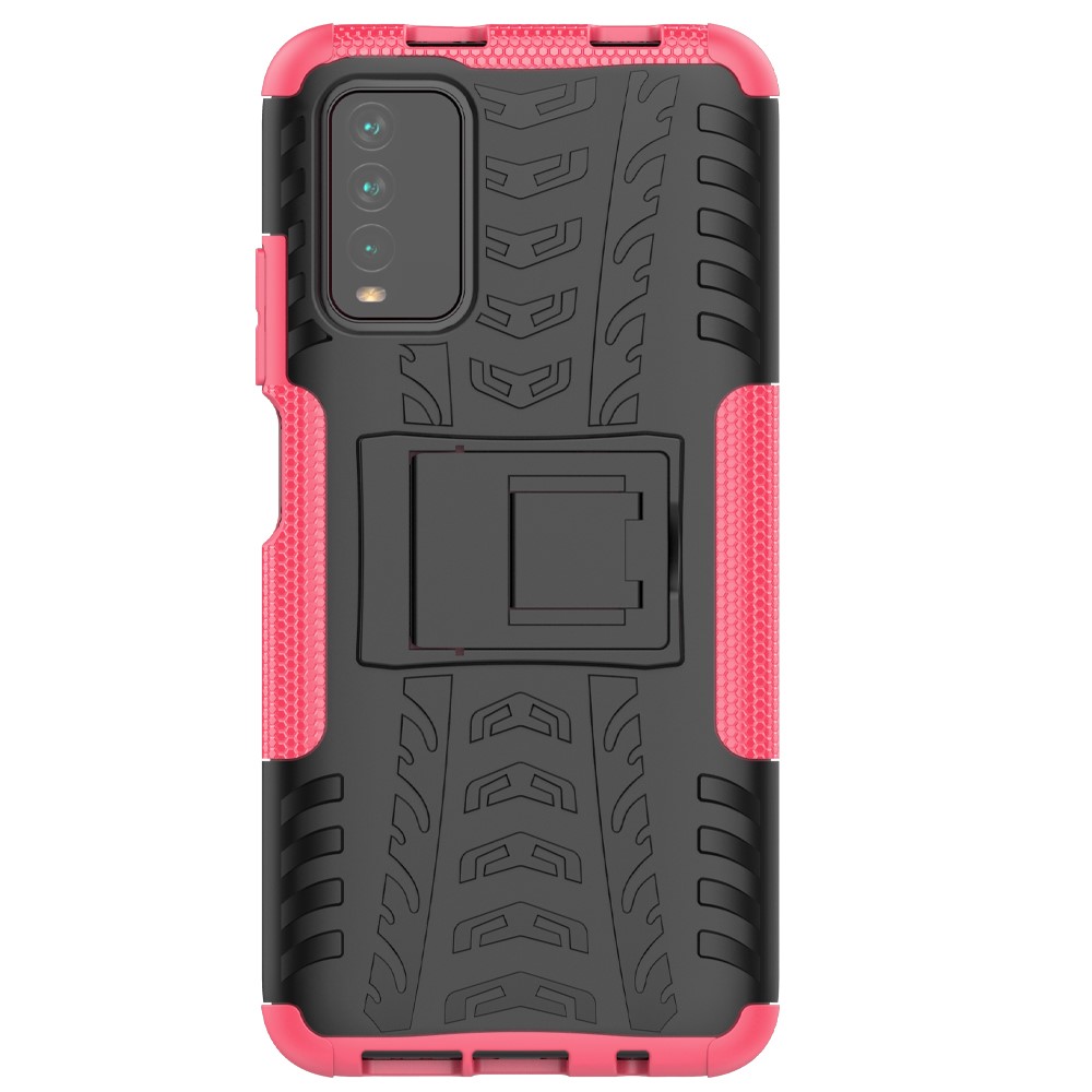  Xiaomi Redmi 9T - Ultimata Stöttåliga Skalet med Stöd - Rosa