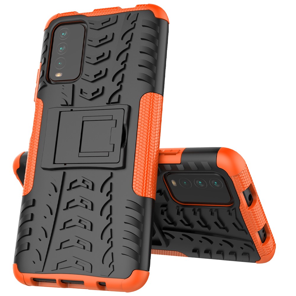  Xiaomi Redmi 9T - Ultimata Stöttåliga Skalet med Stöd - Orange