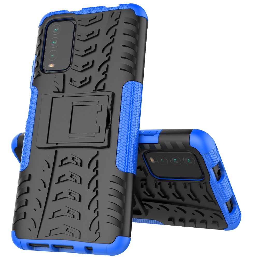  Xiaomi Redmi 9T - Ultimata Stöttåliga Skalet med Stöd - Blå