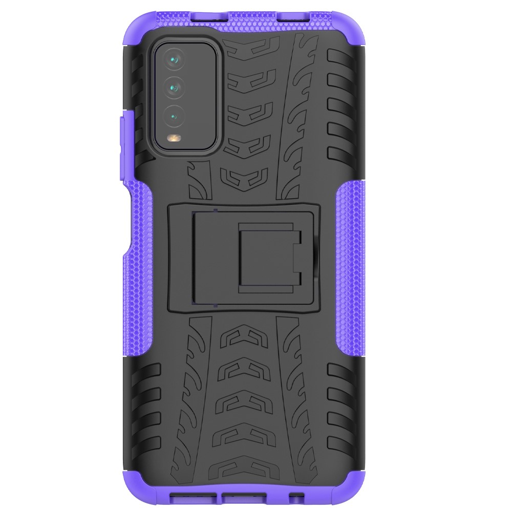  Xiaomi Redmi 9T - Ultimata Stöttåliga Skalet med Stöd - Lila