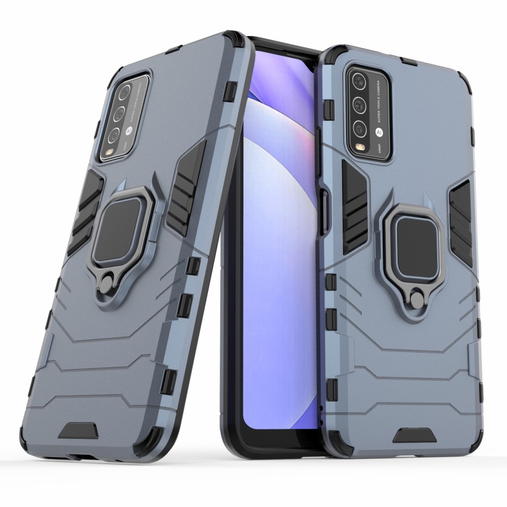  Xiaomi Redmi 9T - Hybrid Ring Skal - Blå