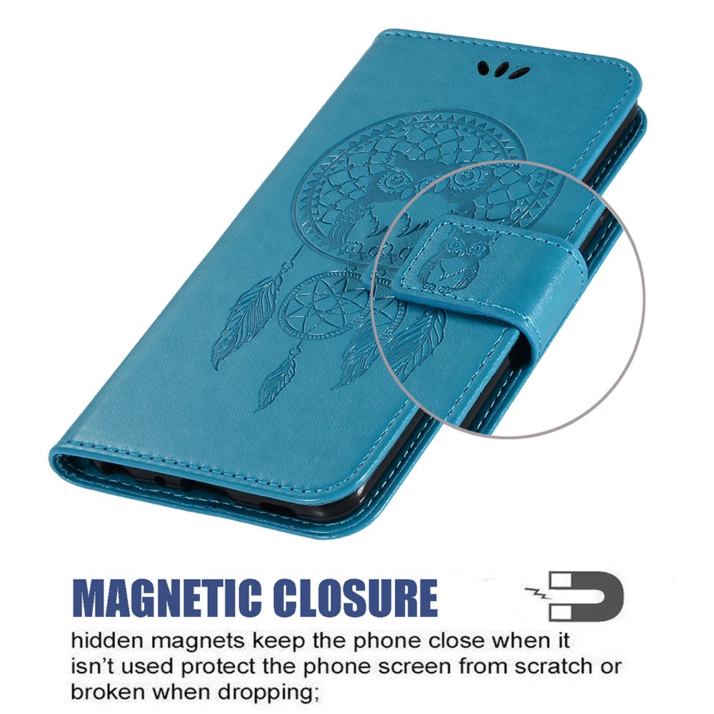  Xiaomi Redmi 9T - Dream Catcher Läder Fodral - Blå