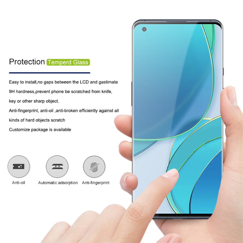 MOCOLO OnePlus 9 Pro - MOCOLO 3D Heltäckande Skärmskydd I Härdat Glas