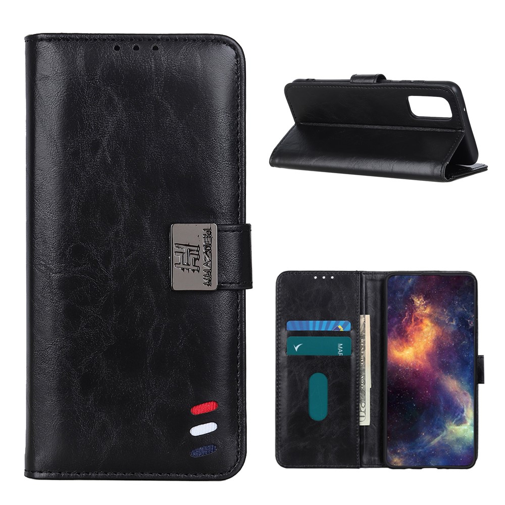 KHAZNEH OnePlus 9 - KHAZNEH Tri-Color Läder Fodral - Svart