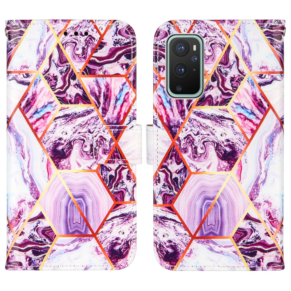  OnePlus 9 - Marmor Textur Läder Fodral