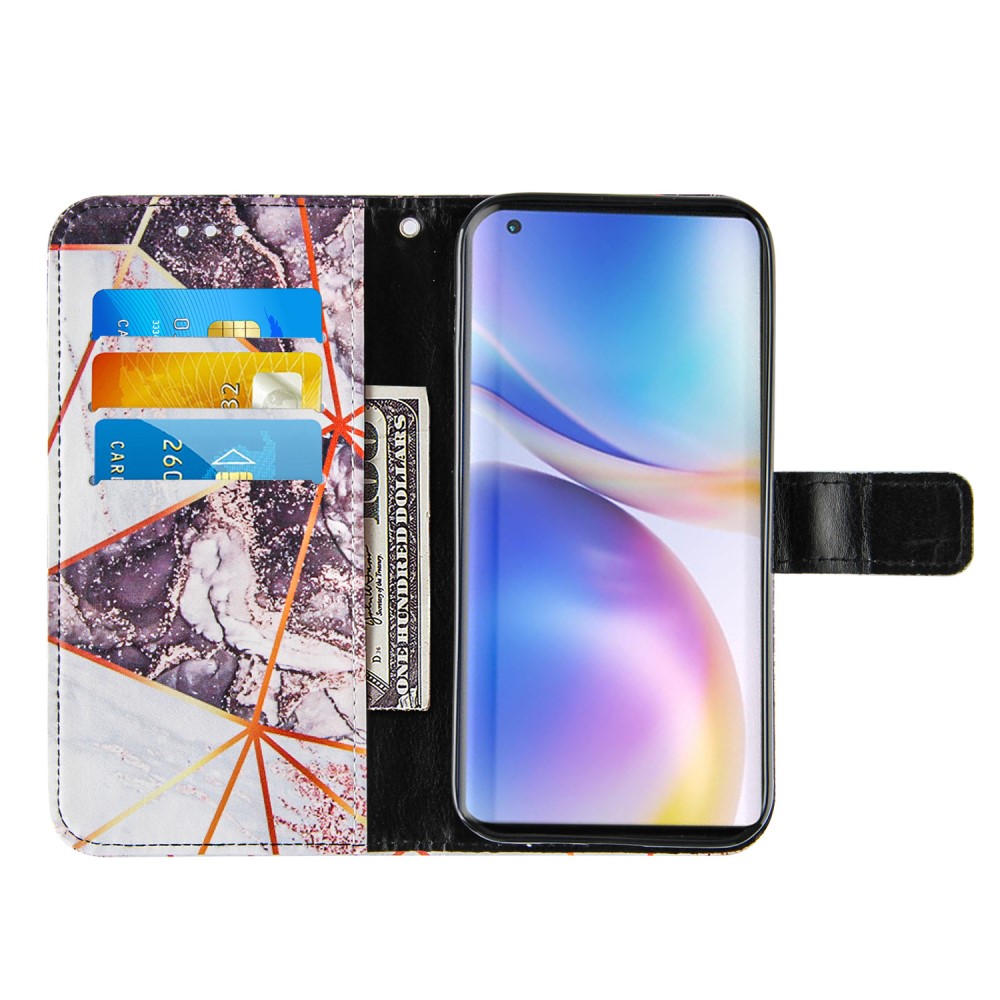  OnePlus 9 - Marmor Textur Läder Fodral