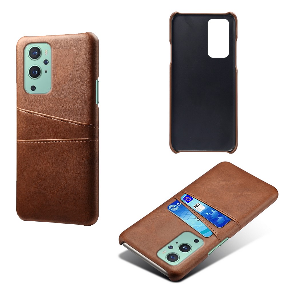 KSQ OnePlus 9 - KSQ Skal Med Kortfack - Brun