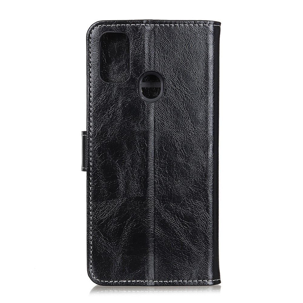  Motorola Moto G10/G20/G30 - Crazy Horse Läder Fodral - Svart
