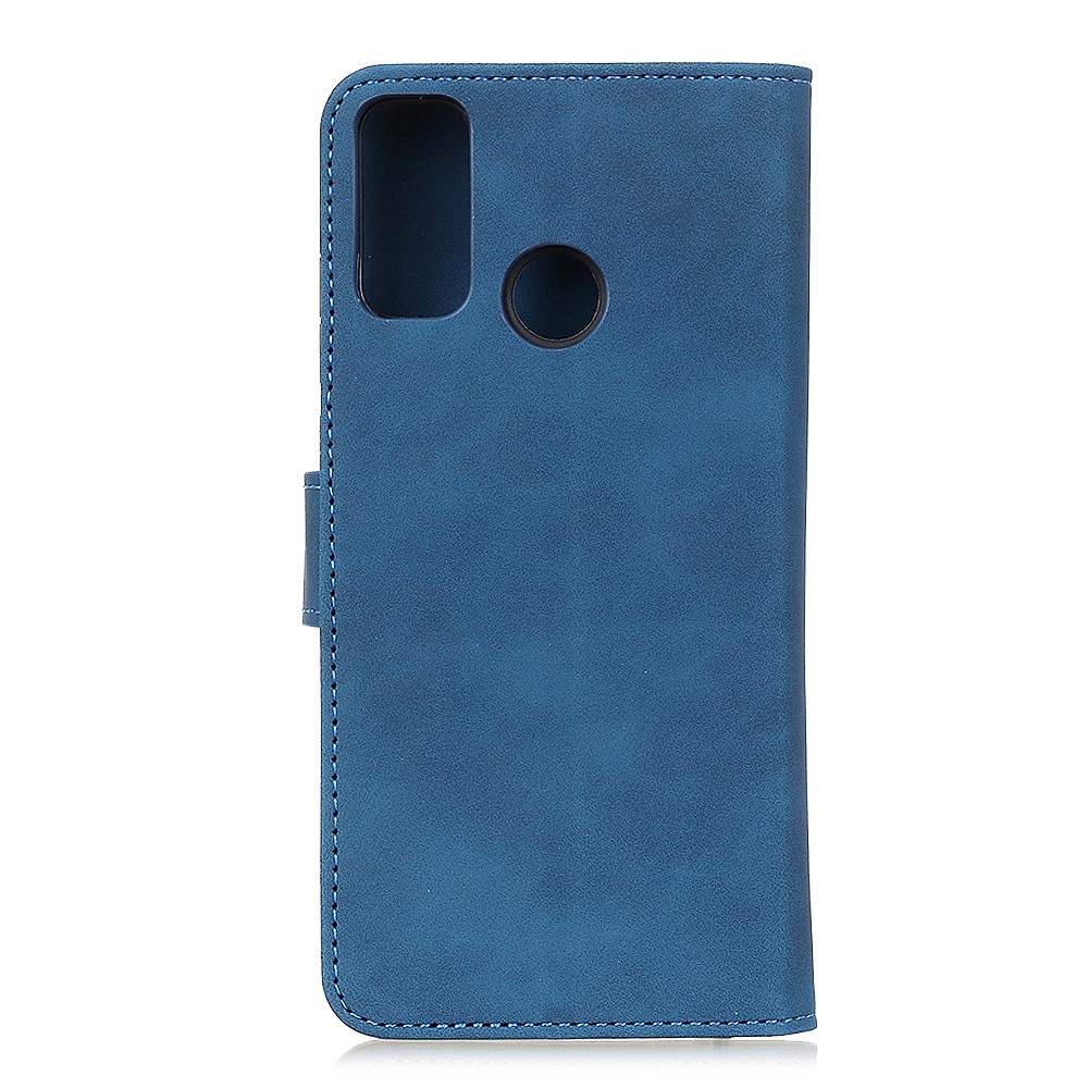 KHAZNEH Motorola Moto G10/G20/G30 - KHAZNEH Retro Läder Fodral - Blå