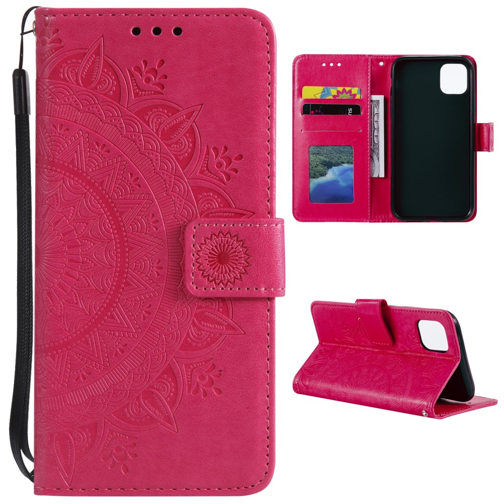  Xiaomi Mi 11 - Mandala Läder Fodral - Rosa