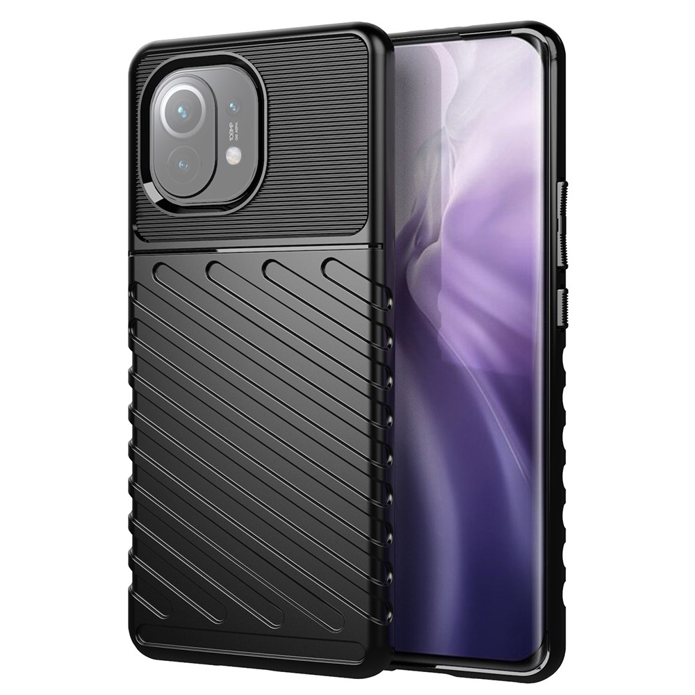  Xiaomi Mi 11 - Twill Textur Skal - Svart
