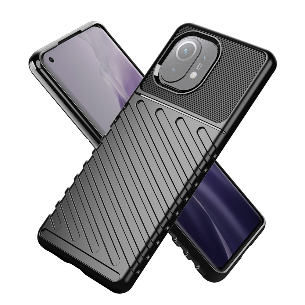 Xiaomi Mi 11 - Twill Textur Skal - Svart