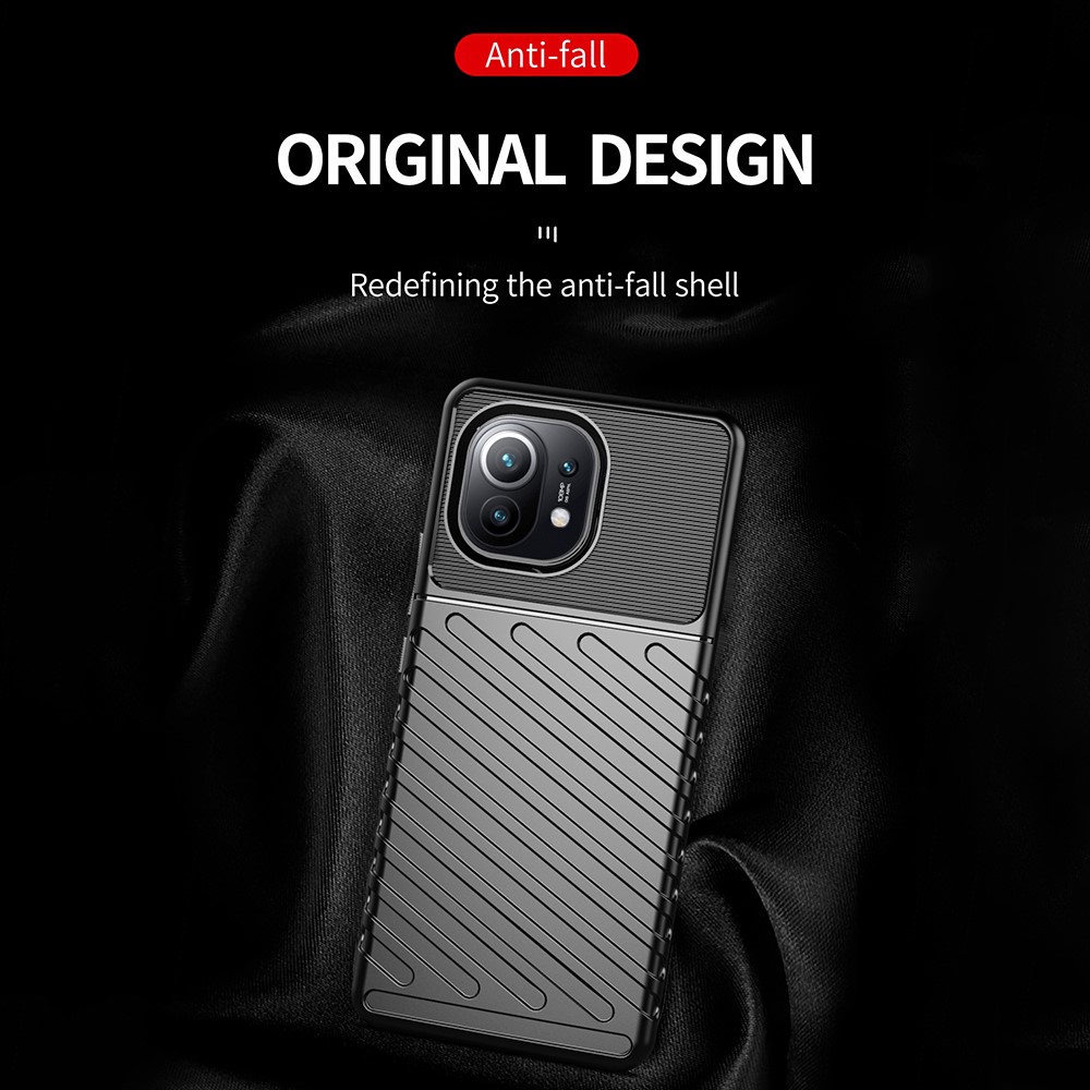  Xiaomi Mi 11 - Twill Textur Skal - Svart