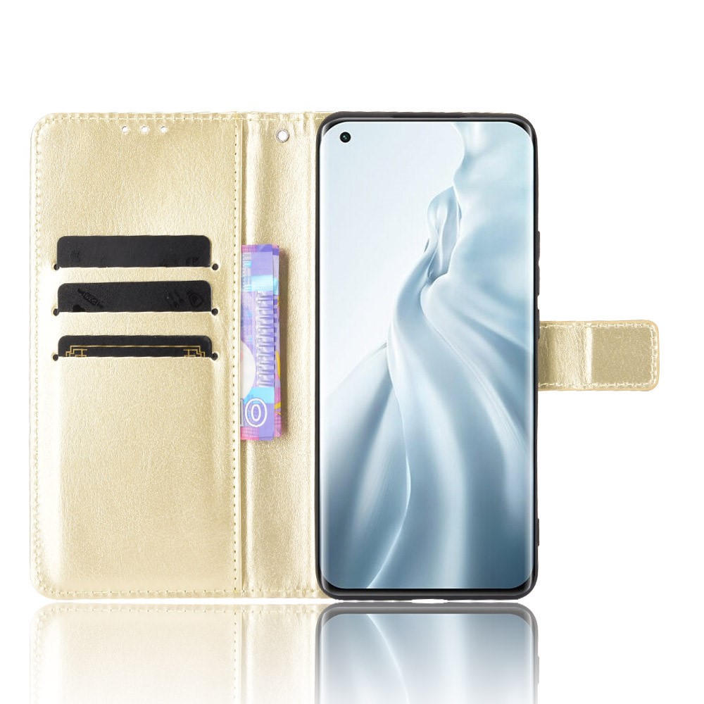  Xiaomi Mi 11 - Crazy Horse Fodral - Guld
