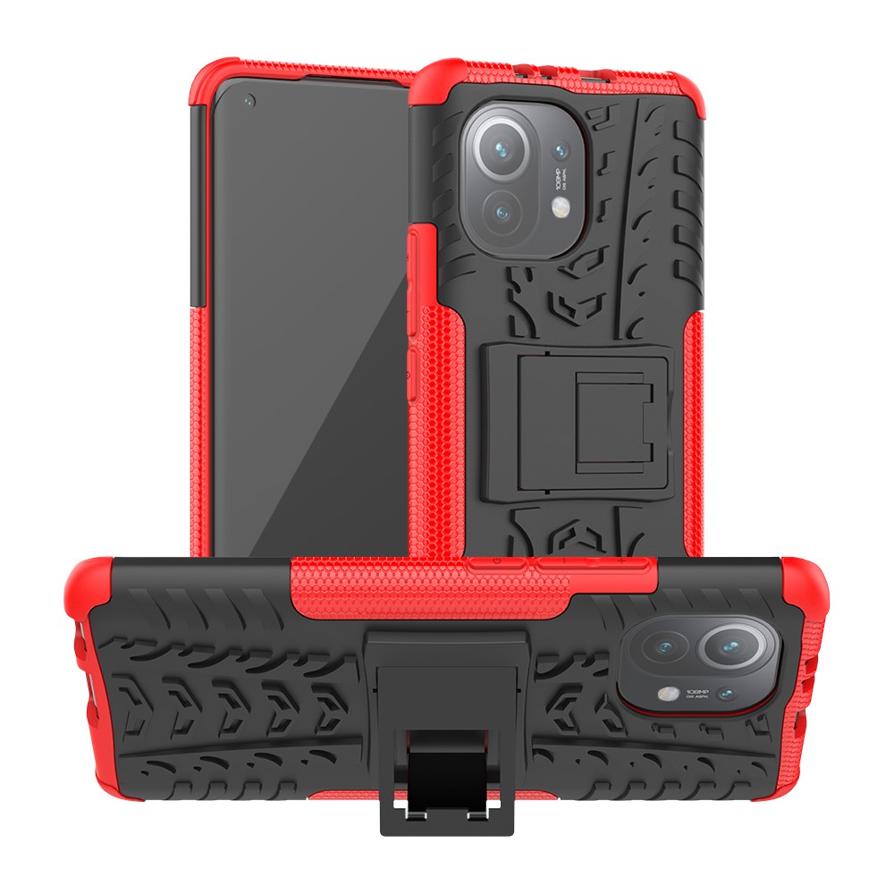  Xiaomi Mi 11 - Ultimata Stöttåliga Skalet med Stöd - Röd