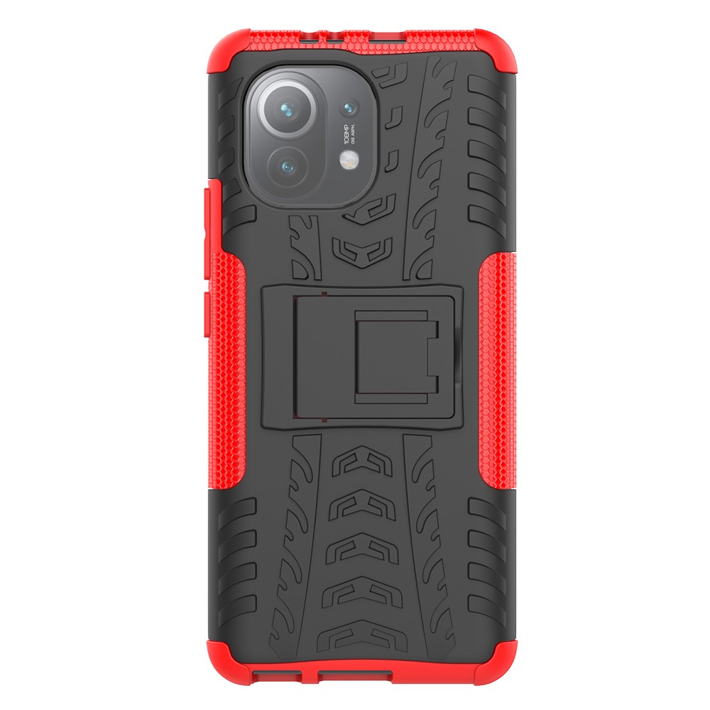  Xiaomi Mi 11 - Ultimata Stöttåliga Skalet med Stöd - Röd
