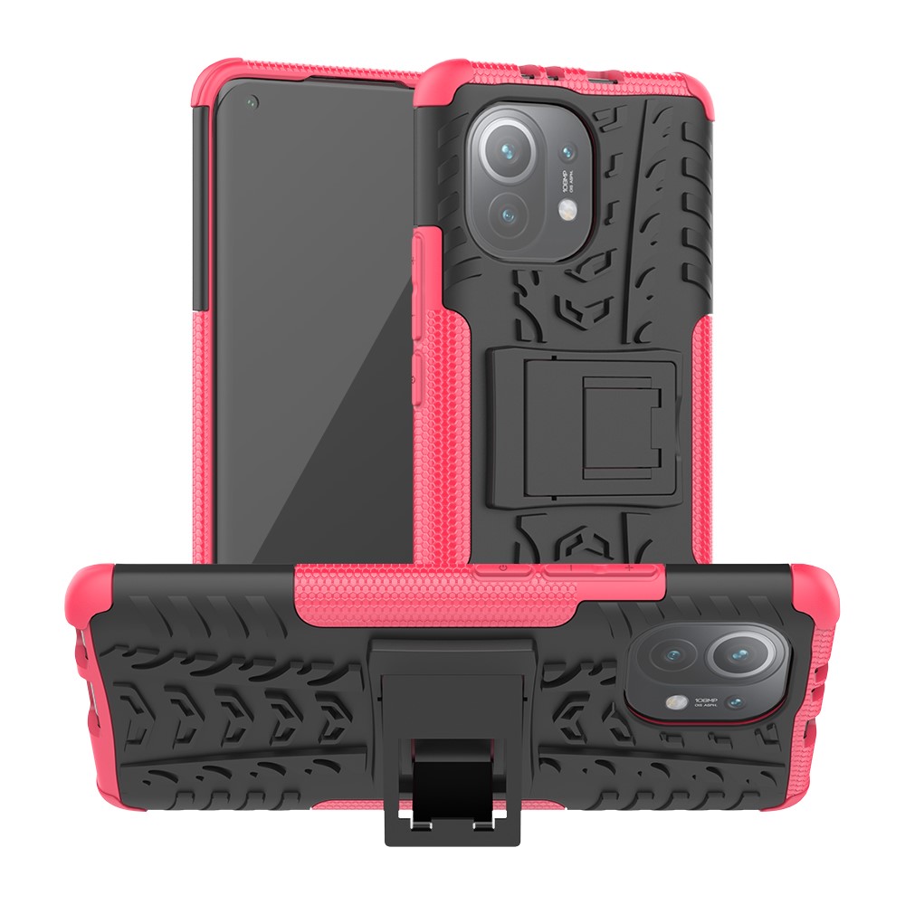  Xiaomi Mi 11 - Ultimata Stöttåliga Skalet med Stöd - Rosa