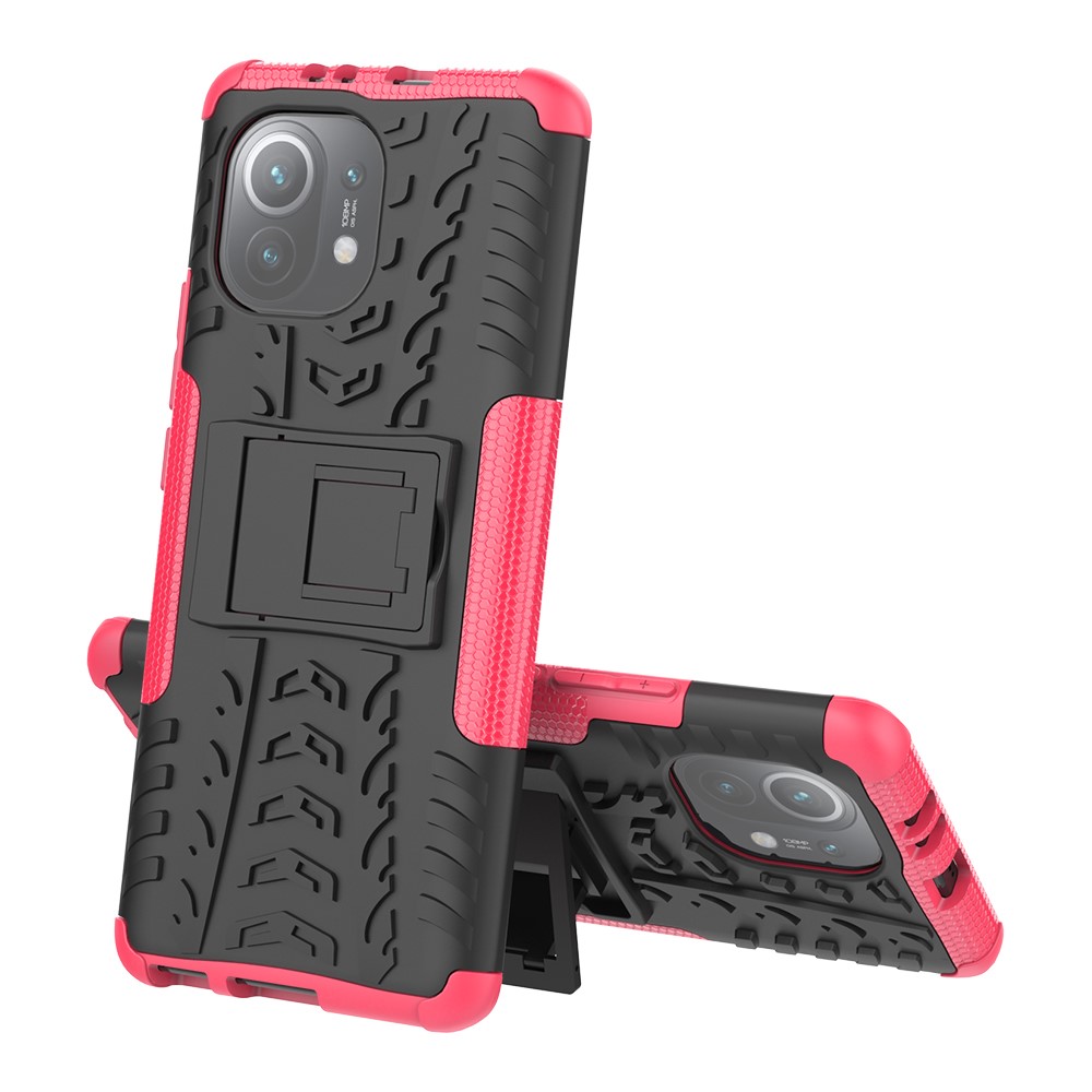  Xiaomi Mi 11 - Ultimata Stöttåliga Skalet med Stöd - Rosa
